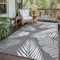GENlMO Outdoor Teppich 240x300cm Wetterfest, Waschbarer Camping Teppich Wendbar UV-bestandig Carpet, Kunststoff-Picknickdecke für Balkon, Garten, Wohnmobil, Deck, Hinterhof, Grau & Weiß