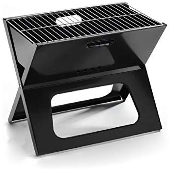 Tragbare faltbare Grills aus Edelstahl für Tisch Camping Holzkohlegrill Koffer Set