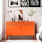 Generico Armadio Multifunzionale in Acciaio 100x40x64cm - Scaffale Regolabile, Design Moderno con Colori Opachi (Arancione/Blu/Nero) per Casa/Ufficio