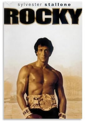 Rocky Poster auf Leinwand, Wandkunst, Vintage, ästhetisches Poster, dekorativ für Wohnzimmer, Schlafzimmer, 30 x 45 cm, ungerahmter Stil