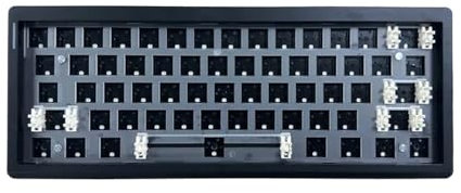 XXINGYULI Kit tastiera meccanica wireless GMK61 con retroilluminazione RGB e guarnizione hot swap per accessori compatibili con giochi per PC(Black)