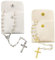Katholischer Rosenkranz, 2 Stücke Weiße Perle Rosenkranz Perlen Katholische Halskette, Rosenkranz zur Kommunion mit Retro-Kreuz Samt Geschenkbeutel Elegante Kreuz brand,department,product_type