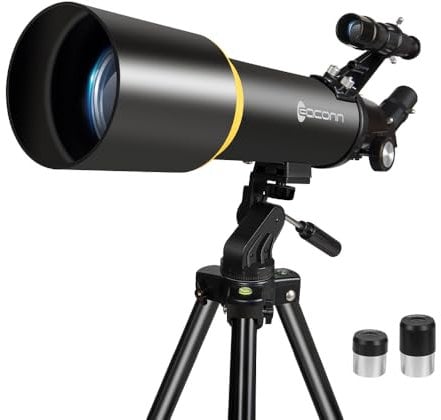 Telescope for Adults, 90mm Aperture 600mm Refractor Telescope for Kids and Beginners, Telescopes for Adults Astronomy with Handbag and Phone Adapter