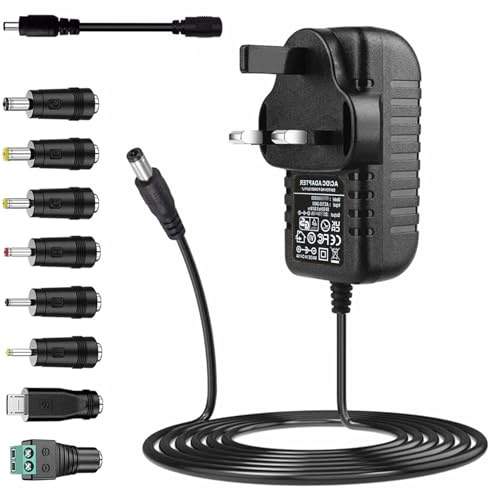 [Polarity Reversible] 9V 2A power supply Ac adapter DC9V 2a 1.5a 1a 500ma 400mA 200ma 100ma power adapter charger 9 volt inverter transformer for label maker guitar pedals radios keyboards