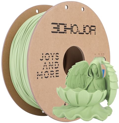3DHoJor PLA+ Filament 1.75mm Matchagrün 1KG 3D Drucker Filament PLA Plus | Hohe Zähigkeit, Hohe Schlagfestigkeit, Ausgezeichnete Bedruckbarkeit, Stärker und Belastbar, mit hoher Maßgenauigkeit ±0,02mm