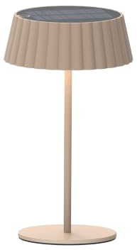 BOLD LED Solar-Tischleuchte - Dimmbare Akku Tischlampe Kabellos in Sand | IP44 Wetterfest, 2700K Warmweiß, USB-C & Solar Aufladung, CRI 95, Touch-Dimmer, Ideal als Gartendeko oder Campinglampe