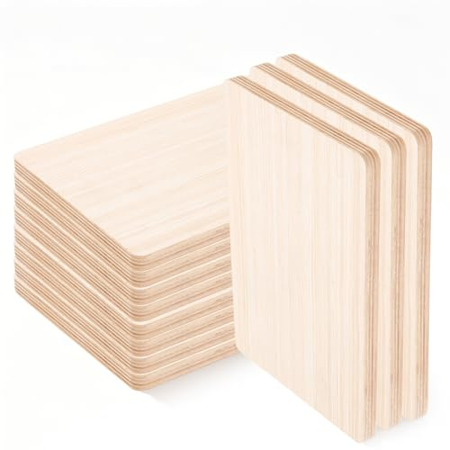 10 Stück Frühstücksbrettchen Holz, 24x14x1cm Frühstücksbretter Unbehandeltes Holzbrettchen Brettchen Holz Brotzeitbrett zum Zuhause Küche DIY Handwerk