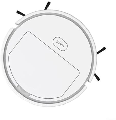 PureBowlic Mini robot aspirador con succión fuerte, barrido y trapeador silencioso, evita obstáculos para apartamentos pequeños, pelo de mascotas y polvo, diseño compacto de 16 cm, negro (blanco)
