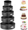 Crystals Set of 5 Non Stick Round Cake Making Tins Baking Trays for Home Birthday/Wedding Party Cakes