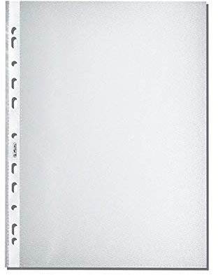 Herlitz 10840320 Prospekthülle A4, genarbt, Premium, dokumentenecht (Prospekthülle A4 genarbt | Premium, 800 Stück)