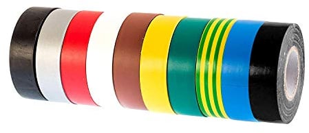 GTSE - Isolierband Multi - 19 mm x 33 m - strapazierfähiges, selbstklebendes Isolierband - zum Schutz, Bündeln und Reparieren von Kabeln - 10 Rollen