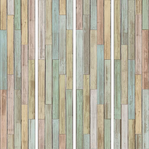 decomonkey PURO TAPETE selbstklebend | 10 m Tapete 3D Wandaufkleber Dekofolie (Klebefolie) Möbelfolie Panel Wandtattoo Wandposter Wandsticker Bretter Holzoptik 3D Holz