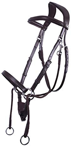 ARBO-INOX - Gebisslose Trense - Leder - anatomisch geformt (Full, Braun)