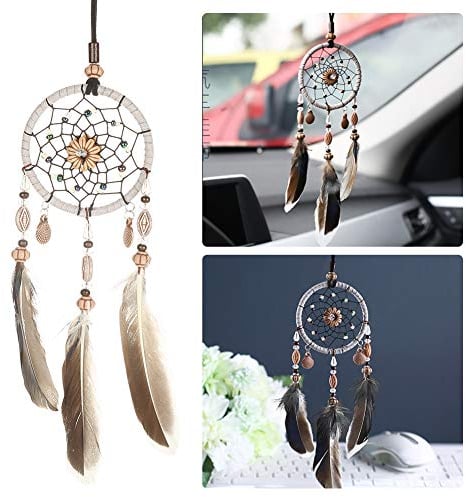 Traumfänger für Auto hängen, Innenwind schlägt dekorative Feder Traumfänger, Haus hängen Ornament Indische Traumfänger, hängendes Ornament