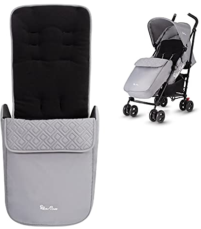 Silver Cross Zest Fußsack, Kinderwagen-Zubehör, Kinderwagen-Fußsack, Fußwärmer, wasserabweisend, silberfarben