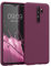 kwmobile Funda para Xiaomi Redmi Note 8 Pro Carcasa - Ultrafina de TPU y Silicona con Bordes elevados anticaídas - Violeta Burdeos