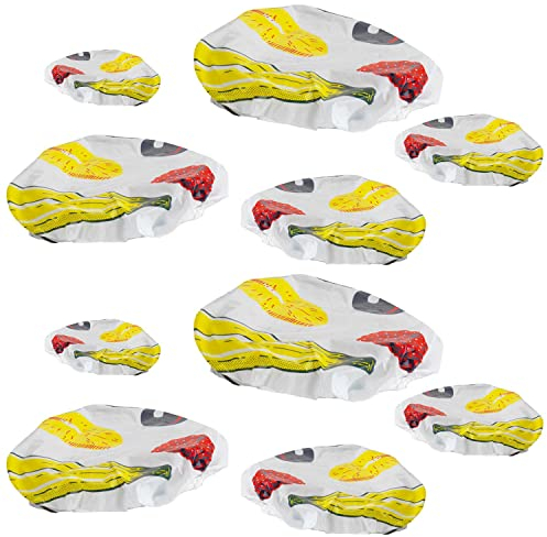 Westmark 10 flexible Topfhauben/-abdeckungen, mit Gummizug, Kunststoff, Weiß/Bunt, 232922E3