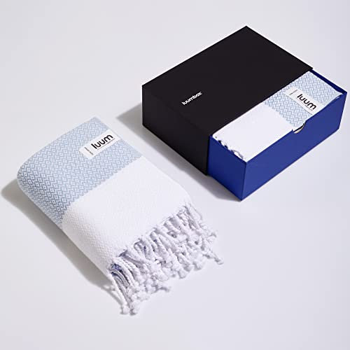 Luum® XXL Strandtuch Damen Herren Hamamtuch Saunahandtuch Handtuch Yogatuch Duschtuch Strandhandtuch Saunatuch Badetuch Pareo XXL Reisehandtuch Pestemal Turkish Towels in Geschenkbox