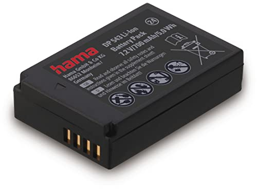 Hama Li-Ion Akku „DP543“ für Canon LP-E12 (Liion Akku, Ersatzakku, Akku Pack, Akku 700mAh, Li Ion Akku, Kameraakku, Akku für EOS M, Akku für EOS 100D) Schwarz