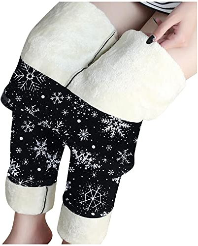 Thermoleggins für Damen Winter Plüsch Freizeithose Leggins Winter Thermo Winterleggins Gefüttert Thermohose Unterhose Körperformung Yogahose Laufhose Damenhose Lammfell Kaschmirhose für Damen