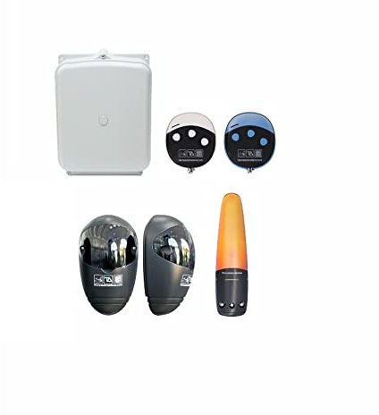 Kit elettronico universale per serrande con centrale di comando T016P (KITPR5T), 2 radiocomandi Wally, 1 coppia di fotocellule Baby Eve ed un lampeggiante Vega - Tecno Automazione KITPE6TN