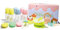 FARLIN Anti-Colic Glass Baby Bottles with Silicone Pacifier and Milk Powder Container, Thermal Resistant, BPA Free, for 1 Month+ Babies - (Fly*2 + Agape*2 + Mara*2, 5oz)