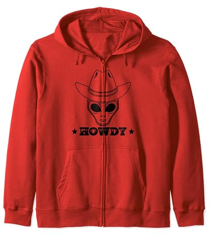 Howdy Alien Hut UFO Western Cowboy Kapuzenjacke