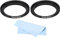 PATIKIL 43mm-67mm Metall Step-Up-Ring mit Reinigungstuch, 2er-Pack Kamera-Objektivadapterring Aluminium-Filteradapterring für Kameraobjektive, Schwarz