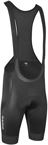 GripGrab PACR Bib Shorts - Gepolsterte Radhose für Rennrad, MTB & Gravel | Herren Trägerhose mit Elastic Interface Sitzpolster, Mesh-Trägern und Kompression für Langstrecken in versch. Farben