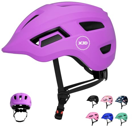 XJD Fahrradhelm Kinder, Kinderhelm für 2-8 Jahre Mädchen und Jungen, Skaterhelm Baby Verstellbar, Helm Fahrrad Kleinkind für Roller Scooter, Sporthelm (Lila, S)