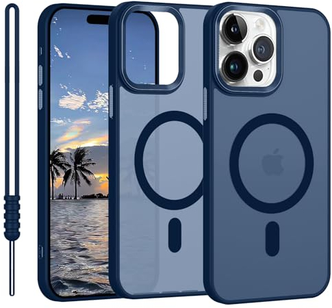 YUANDMI für iPhone 14 Pro Max Hülle kompatibel mit MagSafe, Handyhülle für iPhone 14 Pro Max Case Magnetisch Leicht Dünn Matte Touch, Anti-Gelb rutschfest Kratzfest Schutz Stoßfest Hülle Dunkel Blau