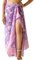 THE ART BOX Pareo 100% algodón para mujer, traje de baño indio con estampado de bloques de mano, falda envolvente, falda envolvente para bikini de playa, largo (73 x 43 pulgadas), Morado con verde