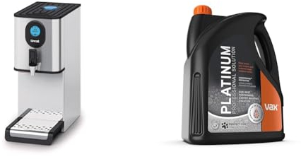 Lincat EB3FX Water Boiler, Silver & Vax Platinum Professional 4 Litre Carpet Cleaner Solution | Deep Cleans and Removes Tough Stains | Neutralises Pet Odours - 1-9-142060, Charcoal