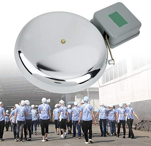 Sonnette électrique, Sonnette de Porte, Cloche électrique en Acier Inoxydable AC220V 125 A, Cloches d'école, Type de Battement Externe Anti-étincelles, Alarmes d'avertissement électriques et Industr