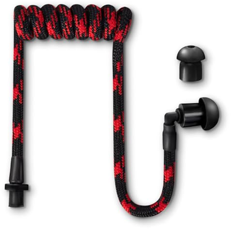 ON SET HEADSETS Tube acoustique revêtu de tissu – Écouteur Tubeez pour talkie-walkie avec bouchons d'oreilles noirs – Tube fileté bloquant l'humidité compatible avec n'importe quel écouteur radio