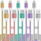 MAIMEITE Câble de Charge pour iPhone, 5 Packs de Câbles Lightning, 5 Couleurs de Câbles de Charge Rapide Certifiés Apple MFi, 1M/2M/3M Câble USB A Tressé en Nylon pour iPhone 14/13/12 Series et Autres