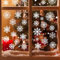 209PCS Weihnachten Fenstersticker, Fensterbilder, Doppelseitige Wiederverwendbare Statisch Haftende PVC Aufkleber, Selbstklebend Rentier Weihnachtsmann Aufkleber für Glasfenster Weihnachten Dekoration