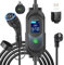 FNRIDS Chargeur Voiture Electrique 3,68kW,EV Chargeur Type 2 avec Support,8-16A Courant Commutable,2,8' Ecran Numérique,0-15H Charge Temporisée,Cable Recharge Voiture Electrique,6M avec Sac