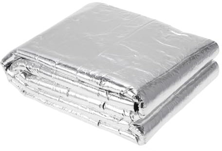 A ABSOPRO Tapis D'Insonorisation Pour Voiture En Fibre De Verre Avec Matériau Isolant Thermique Auto-Adhésif Pour Capot De Bateau Argenté Mousse à cellules fermées 1pcs 150cmx50cmx7mm