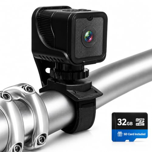 TIROL SUPPLIES Bicycle Camera 1080P | Ultra-Light 31g Bike Camera with Handlebar Strap Mount | Compact Cycling POV Camera, USB Rechargeable