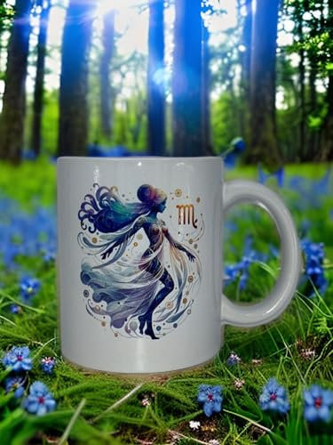 Tasse/Sternzeichen Jungfrau/Tasse mit Foto/Motivtasse/Geschenk/Sternzeichentasse/Weiß-glänzend
