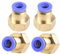 Lot de 4 raccords pneumatiques de 8 mm de diamètre extérieur x 3/8 Filetage femelle PT droit Raccord pneumatique Qualité industrielle Raccords de raccordement pneumatiques en ligne