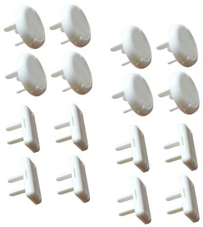 UPKOCH 60piezas Del Zócalo Protección De Enchufes Eléctricos Para Bebés Protectoras De Enchufes Uso Hogares y Oficinas Color Blanco