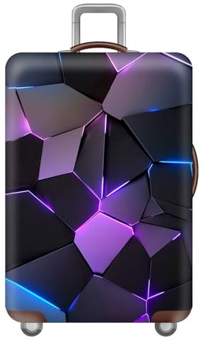 KofferschutzhüLle,3D Coole Geometrische Linien Im Cyberpunk-Stil KofferhüLle KofferschutzhüLle,Elastisch Kofferschutz,Suitcase Cover Waschbar GepäCkabdeckung - 18 Bis 32 Zoll (Colour 3,XL(29-32inch))