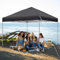 Aufun Faltpavillon 3x3m, Pop-Up Klicksystem Pavillon, Wasserdicht Stabil UV-Schutz Outdoor Partyzelt Höhenverstellbar Gartenpavillon Gartenzelt Partyzelt Klappbar inkl. Tragetasche,Anthrazit