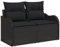 vidaXL Modernes Outdoorsofa Mit Stauraum Robustes Poly-Rattan Sitzgelegenheiten Für Balkon Ideal Für Zwei Personen Geräumige Gepolsterte Bank Schwarz Finish Pflegeleichte Möbel Rechteckiges Kissen