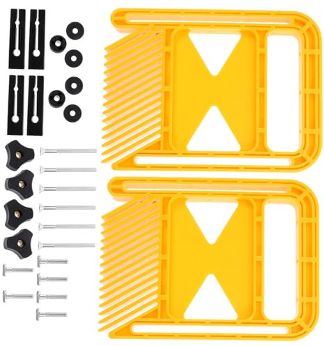 HOMSFOU Mesa de operación multifuncional para máquina de grabado de carpintería con ranura única de calibre de inglete compatible con sierras de mesa, sierras de banda y enrutador seguro y tableros de