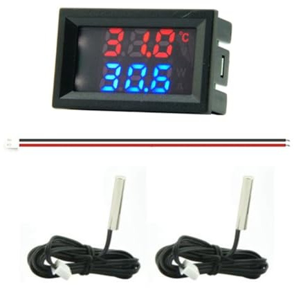 Asyduey Mini Direct Current Double Display Detectors Snowmobile Candle Temperature Car Thermometer B 1Set