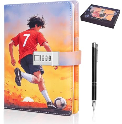 DGMYFY Diario Escolar con Candado Diario Secreto Niños con Bolígrafo Diario Creativo con Contraseña Cuaderno para Adolescentes