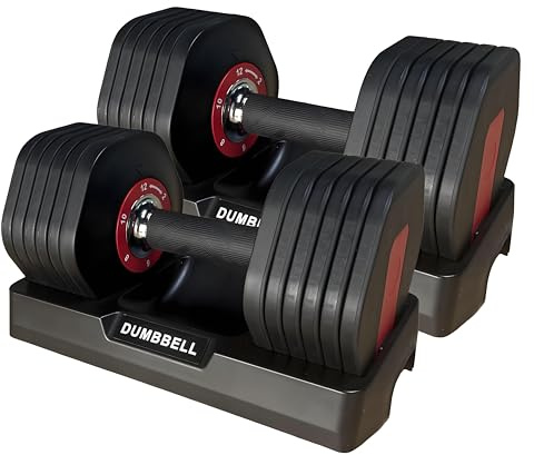 HAKENO 2x24kg/40kg Verstellbare Hanteln 15 in 1 Hantelset Einstellbare Platzsparende Hanteln, Kraftraining und Heimtraining Variable Gewichte platzsparend（24-40kg）